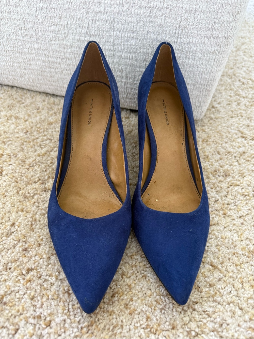14th & Union Women's Navy Pointed-Toe Suede Pumps